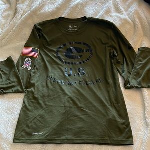 Green Bay Packers long sleeve Military shirt